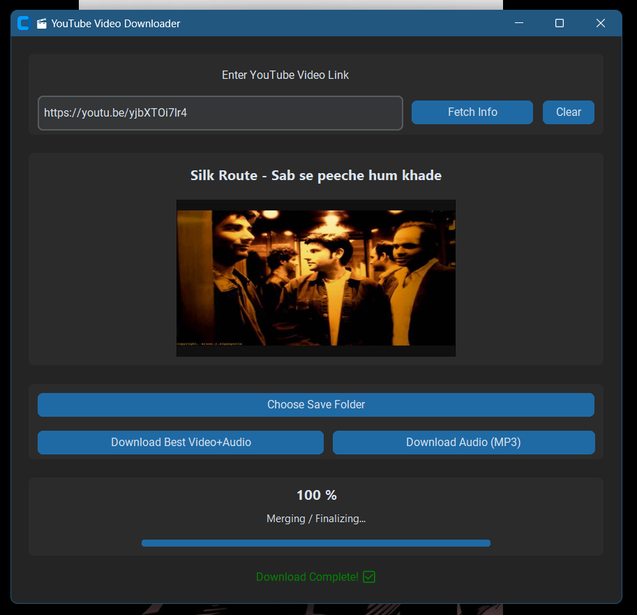 YouTube Downloader Python
